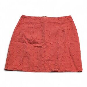 Altar'd State Pink Floral Embroidered Mini Skirt, S